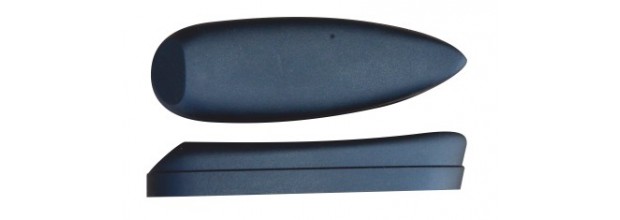 BUTT PLATE MICROCELL SLOPING-HEAD SOFT BLACK 23.50mm