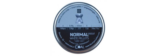 COAL AIRGUN PELLETS 500WP NORMAL RIFLE FLAT 4.5mm (0,52grs)